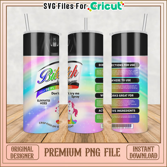 Funny Unicorn Tumbler PNG File for Cricut DIY Crafting Projects