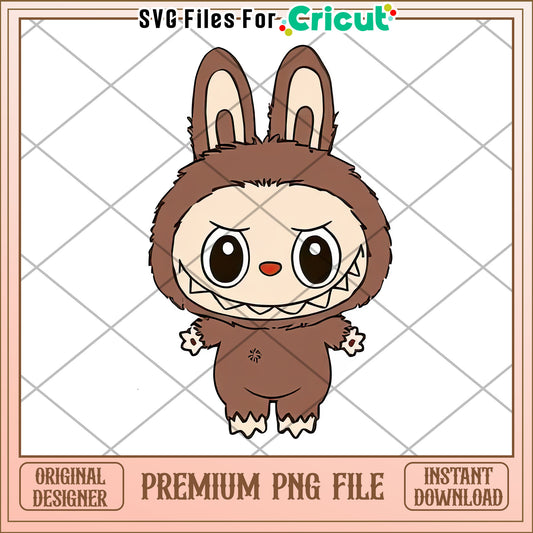 Funny brown labubu png, labubu clothes​ png, pop mart labubu dolls​​ png