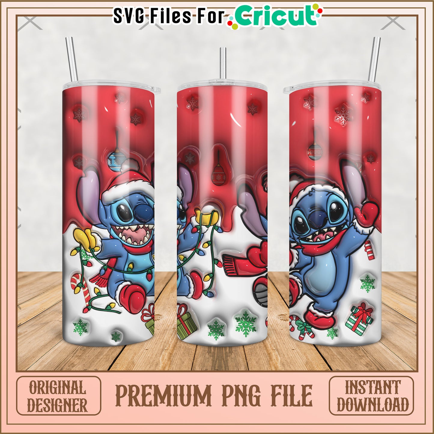 Funny christmas stitch tumbler png, disney cartoons png, disneyland png