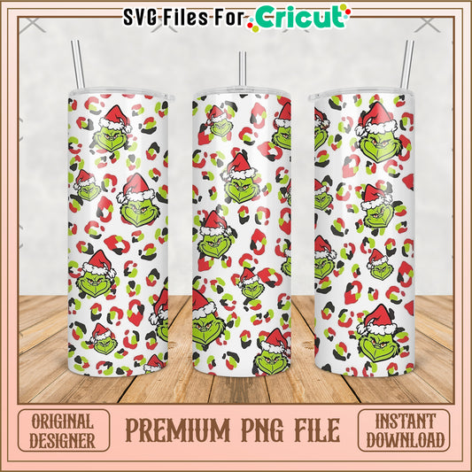 Funny design of grinch tumbler png, baby grinch​ png, grinch christmas tree png