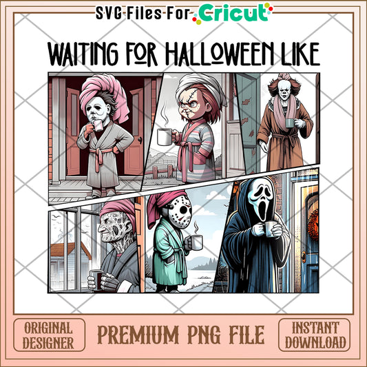 Funny design of horror movie characters png, horror movie characters png, horror movie png