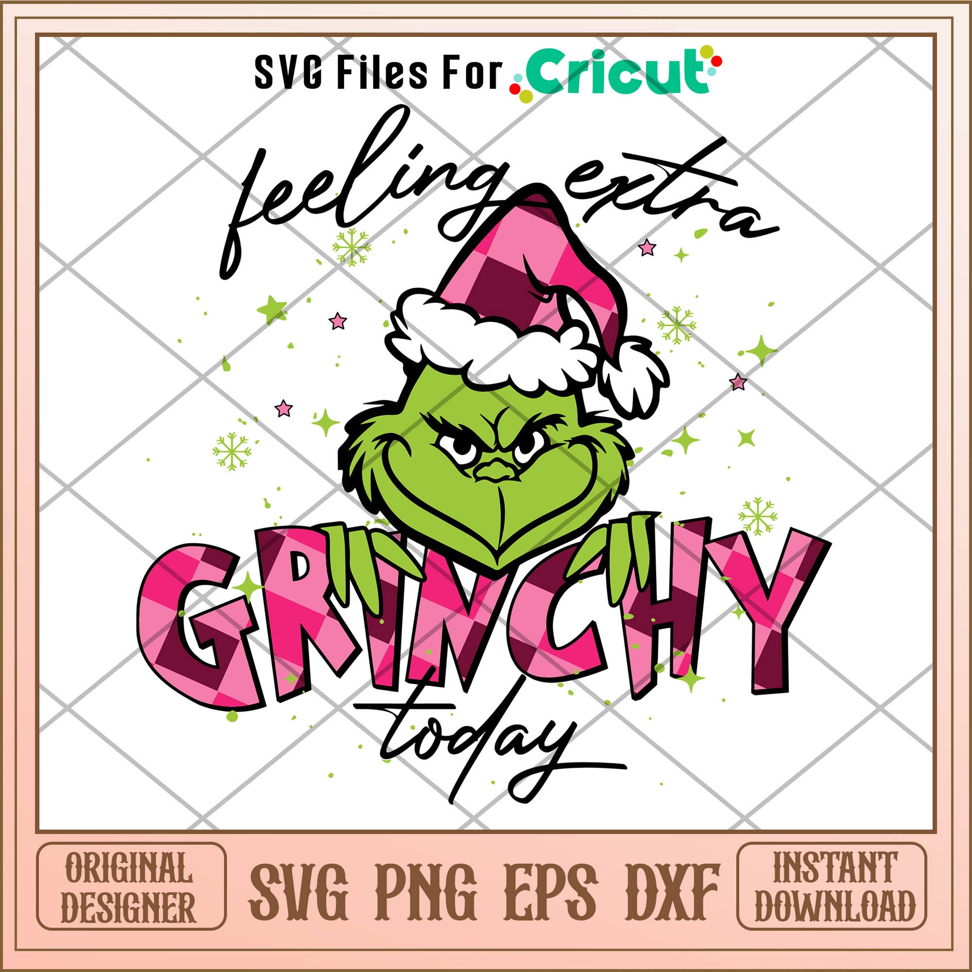 Funny feeling extra grinchy today svg, grinch funny quotes​ svg