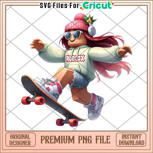 Funny girl roblox png, roblox redeem png, roblox game png