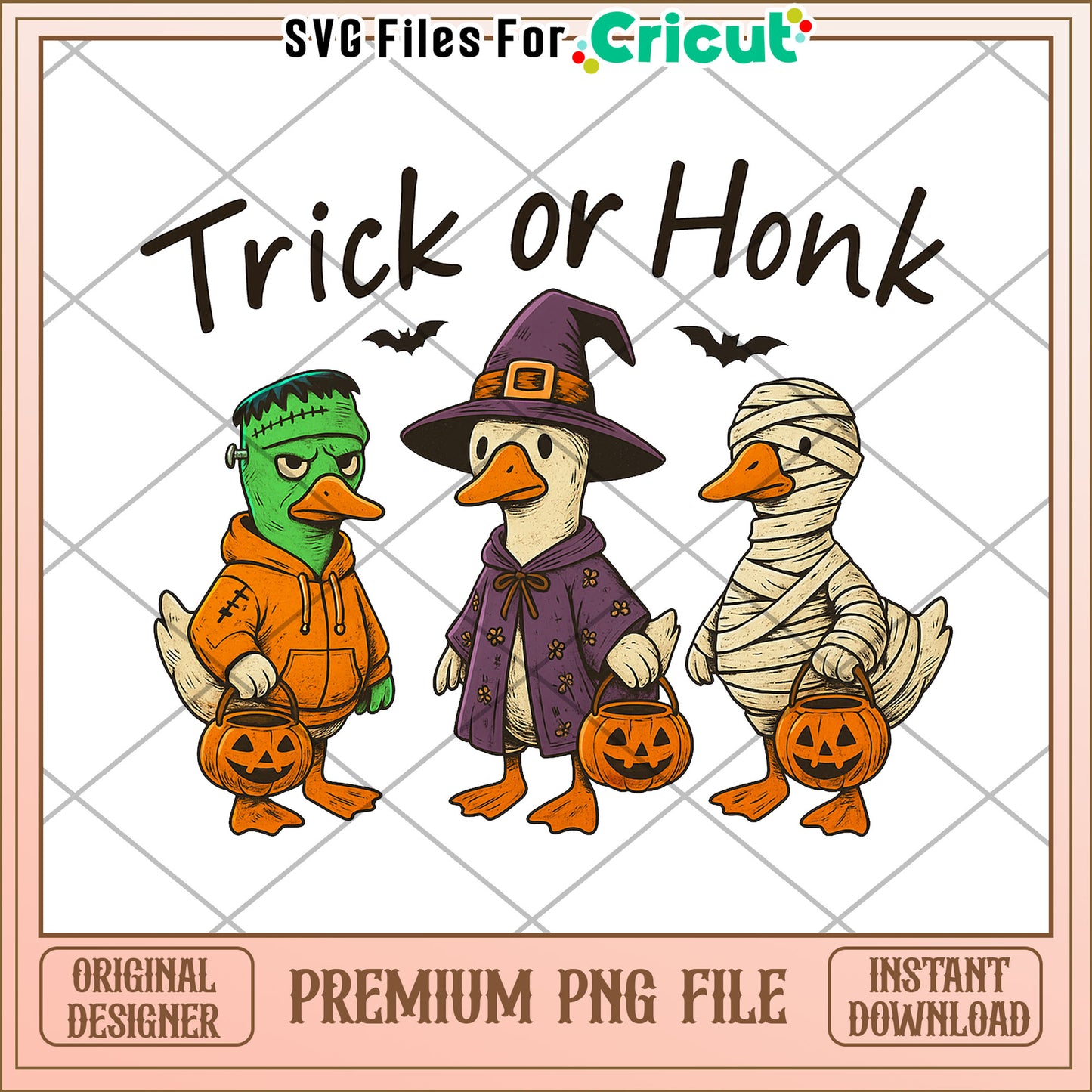 Funny goose trick or honk png, summerween png, halloween in summer png
