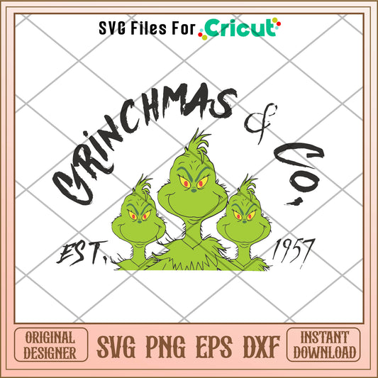 Funny grinchmas and co est 1957 svg, the grinch disney​ svg