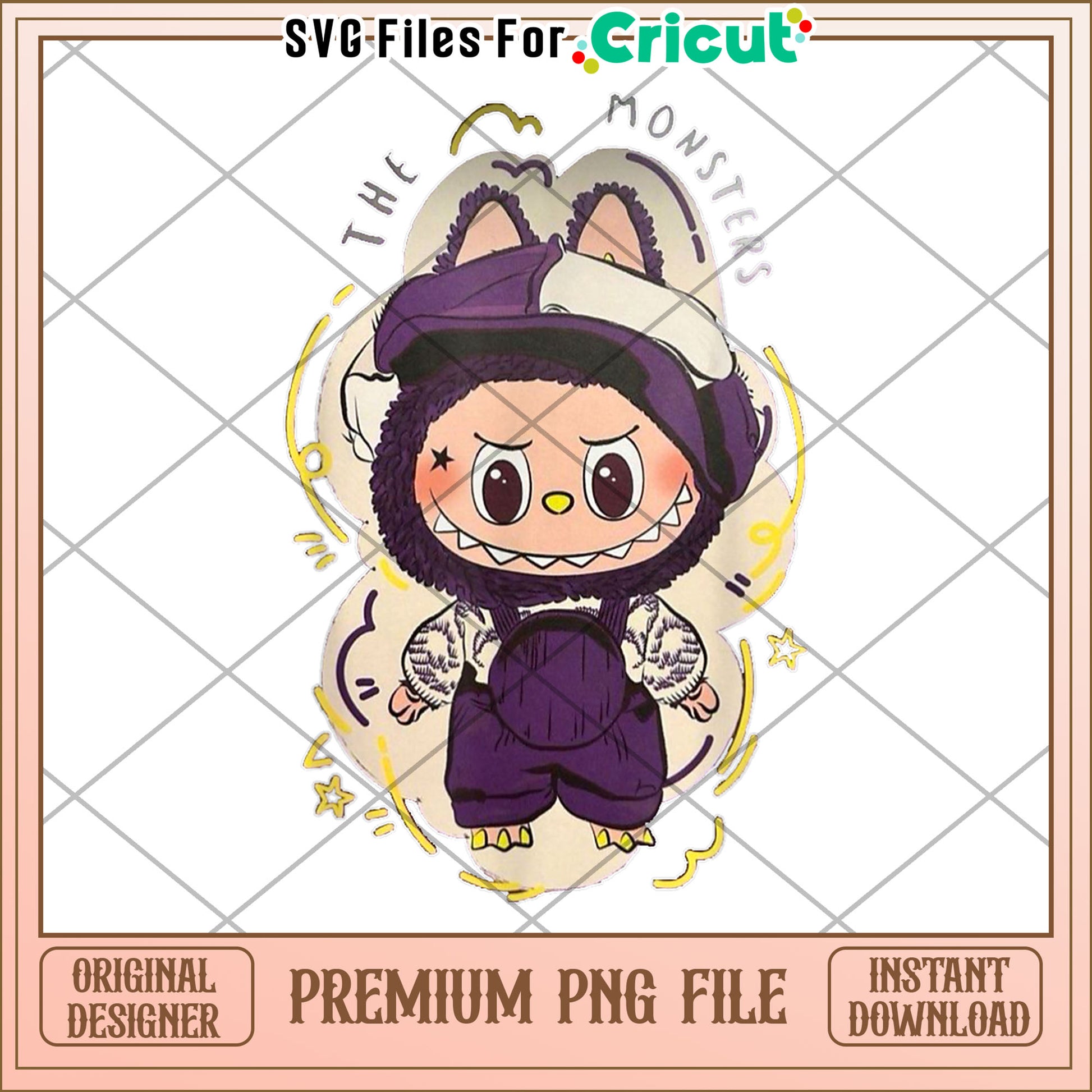 Funny halloween labubu lover labu in monsters png, labubu popmart png