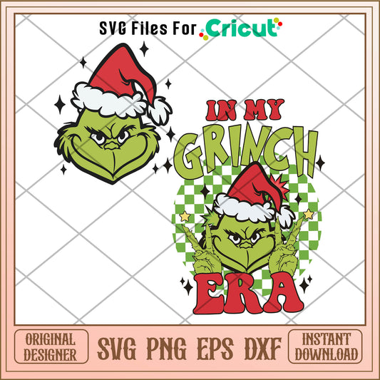 Funny in my grinch era cosplay santa svg, disney's the grinch​ svg