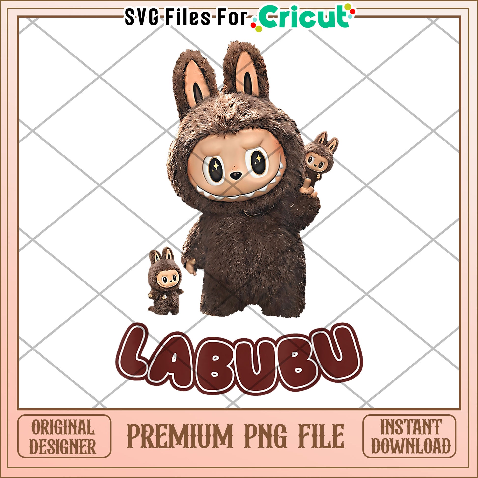 Funny labubu cute labubu the monsters brown meme png, labubu the monster png