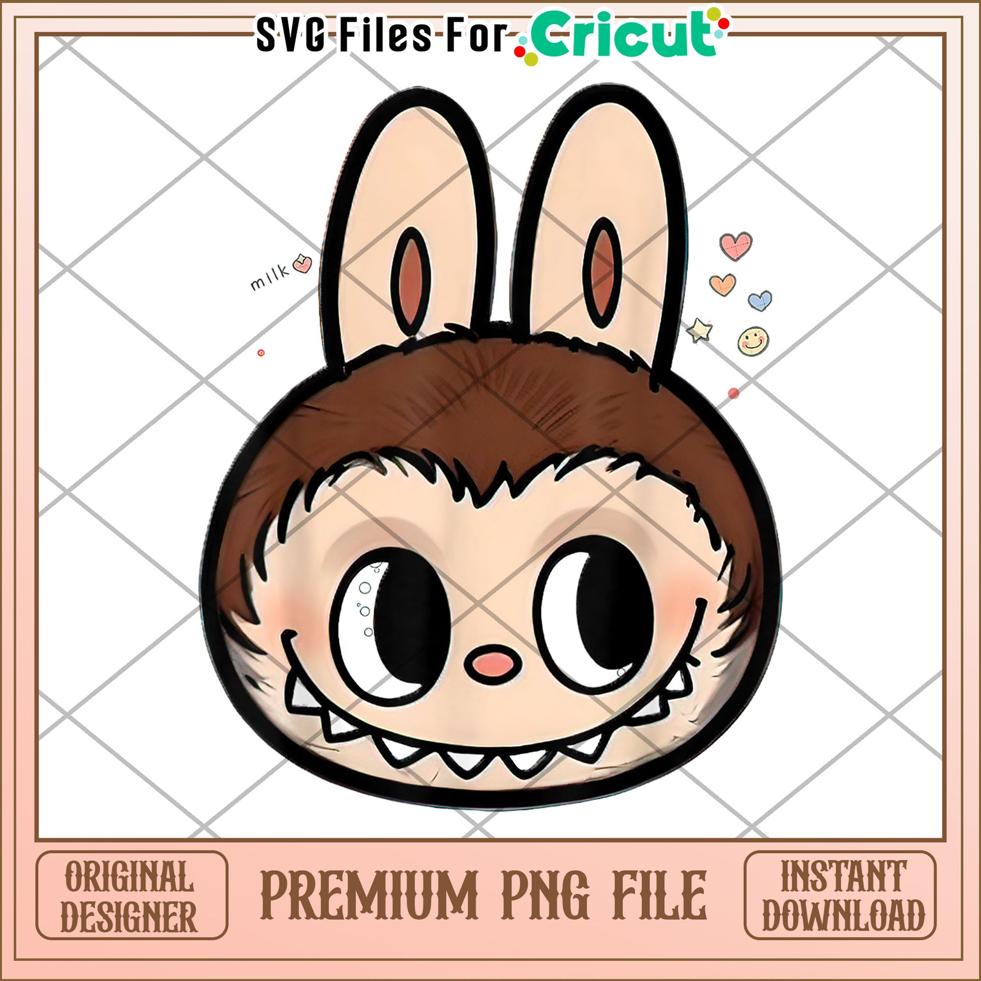 Funny labubu cute labubu the monsters png, brown labubu png, popmart labubu png