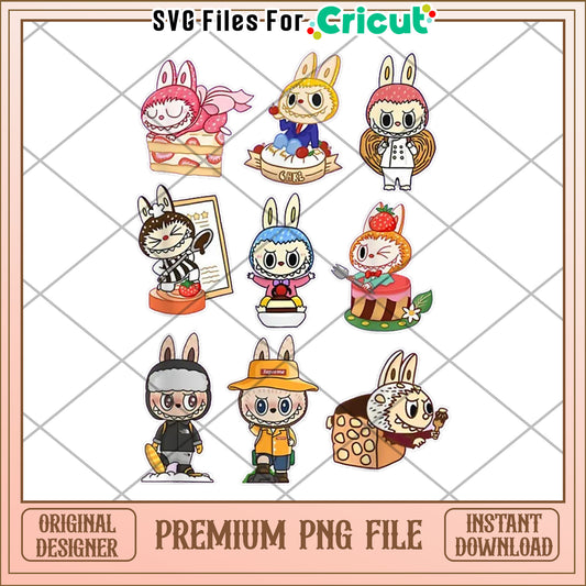 Funny labubu lover cute labubu and friends, cute labubu png