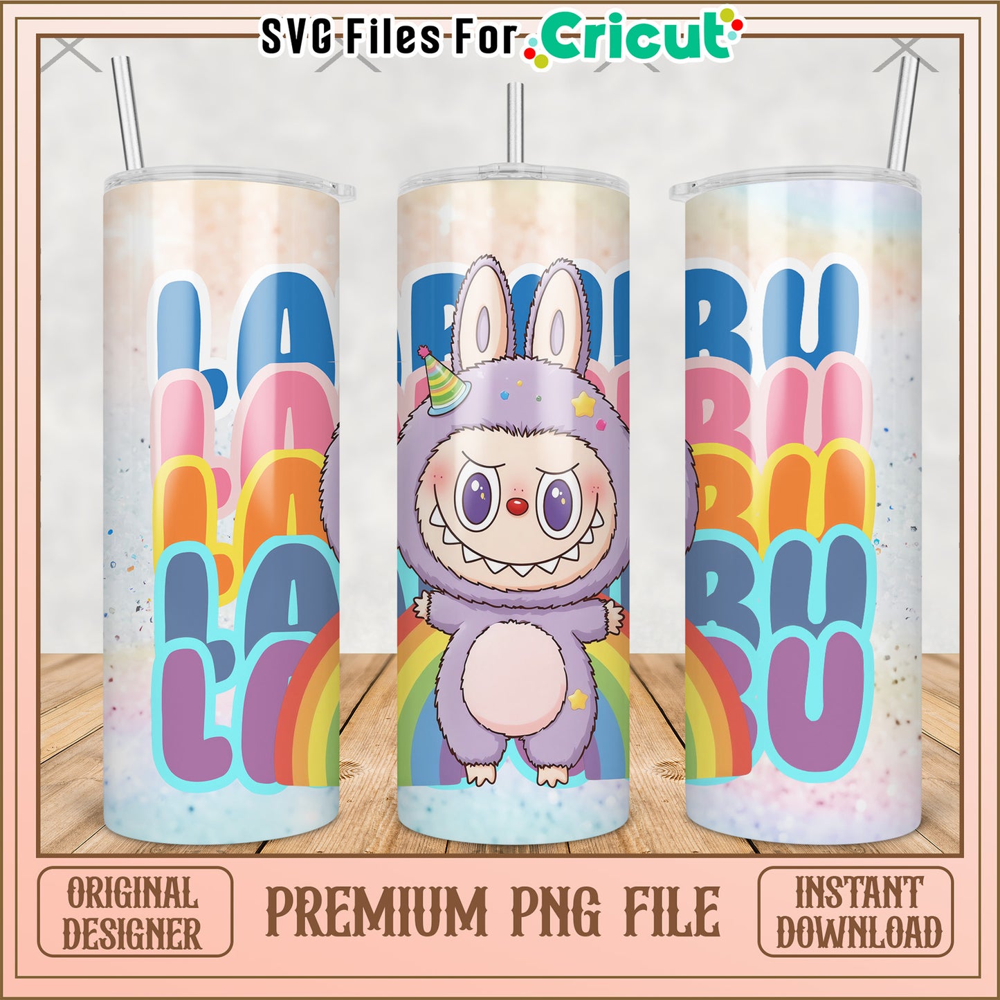 Funny labubu tumbler design png, labubu secret png, labubu keychain​ png