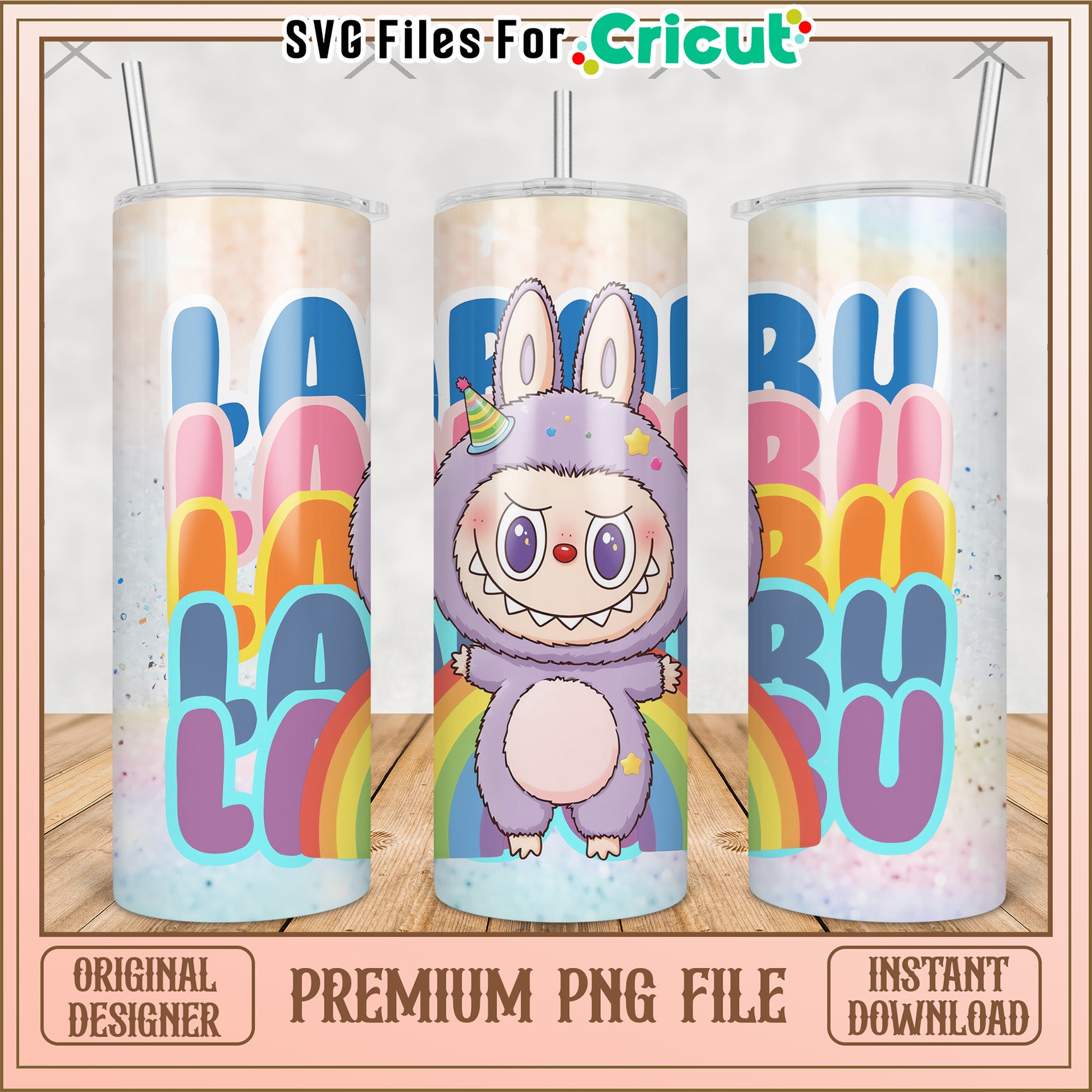Funny labubu tumbler design png, labubu secret png, labubu keychain​ png