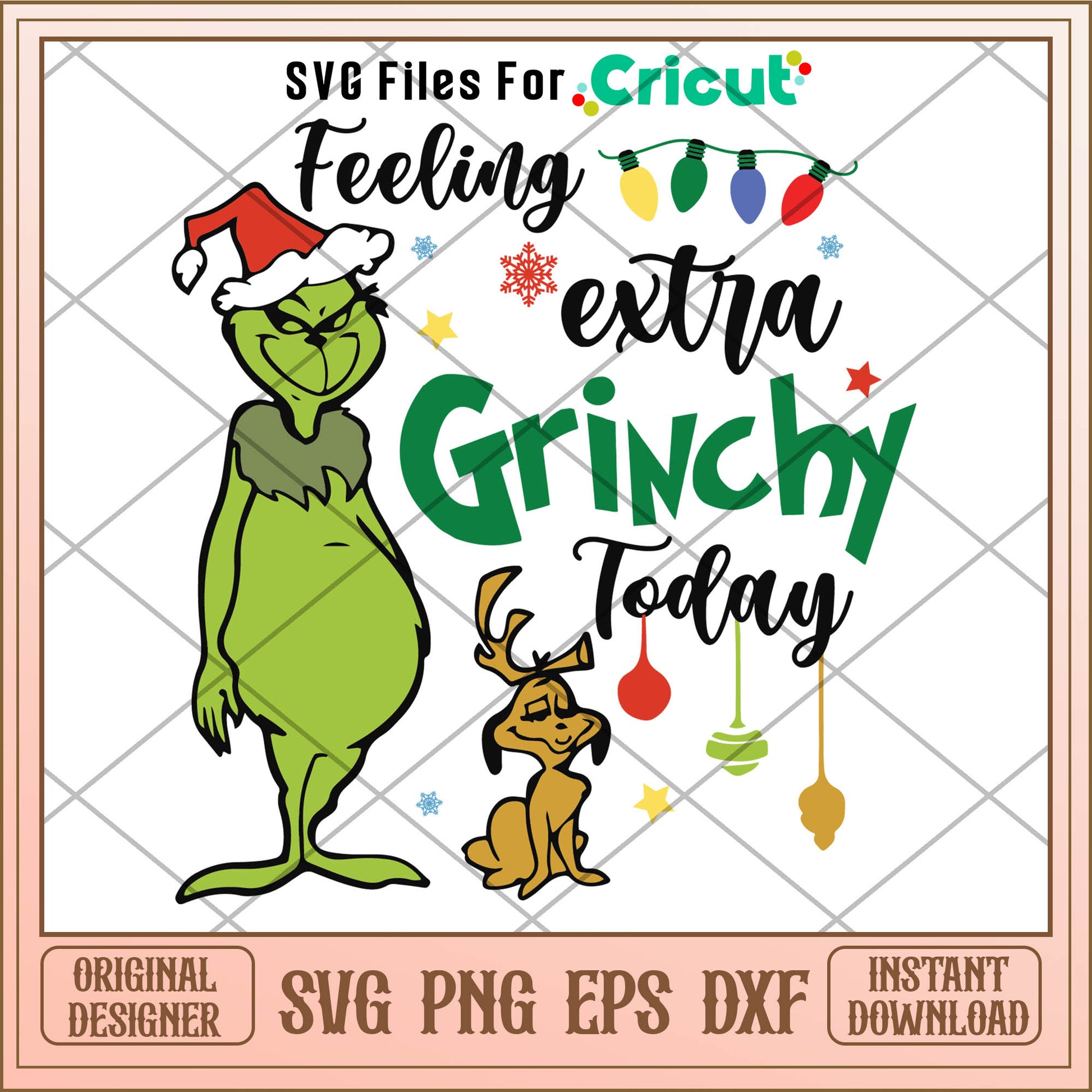 Funny max feeling extra grinchy today svg, disney grinch movie​ svg