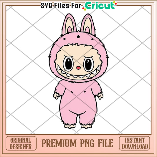 Funny pink labubu png, labubu clothes​ png, labubu price​ png