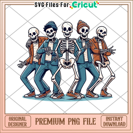 Funny skeletons png, halloween pajamas​ png, halloween songs​​ png
