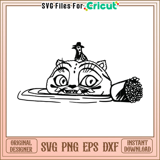 Funny tiger svg, kpop demon hunters svg, kpop cartoon songs svg