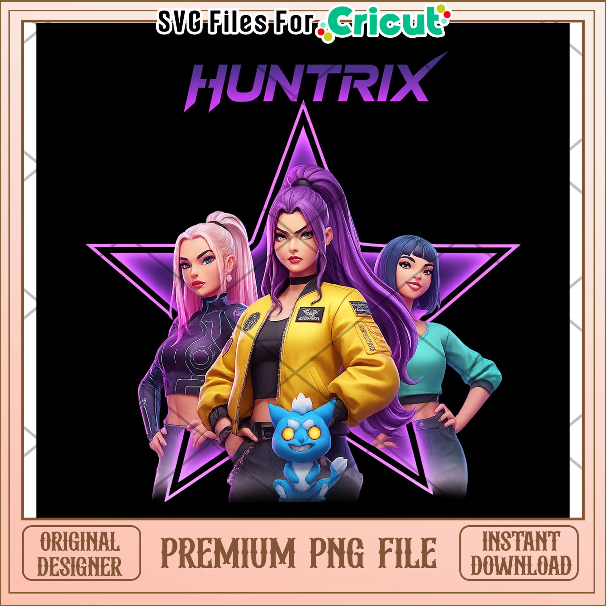 Futusristic huntrix png, huntrix members png, huntrix toys png