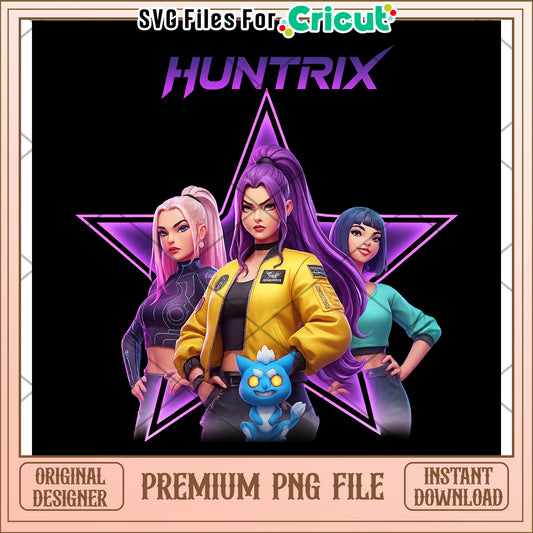 Futusristic huntrix png, huntrix members png, huntrix toys png