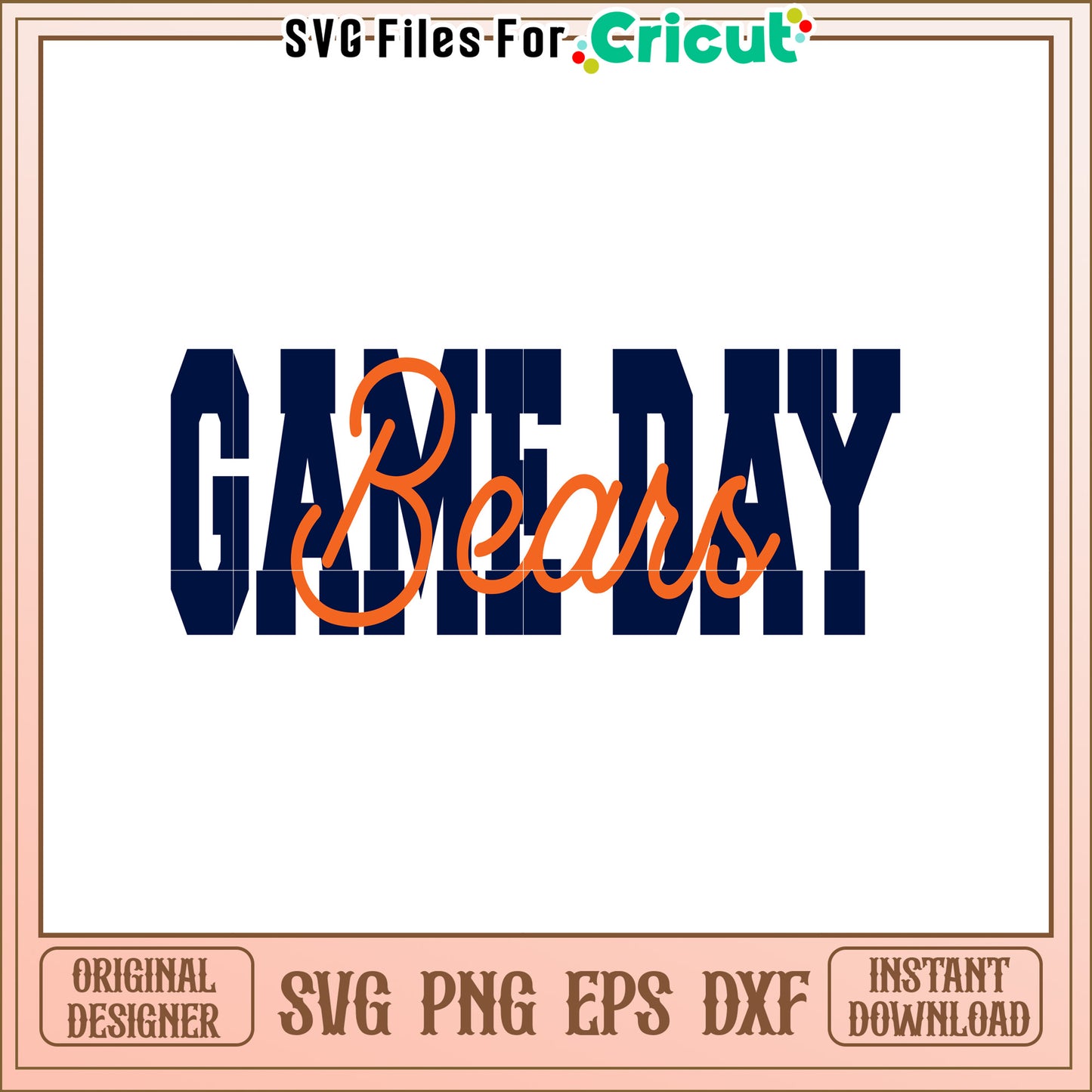 Game Day Bears SVG Design