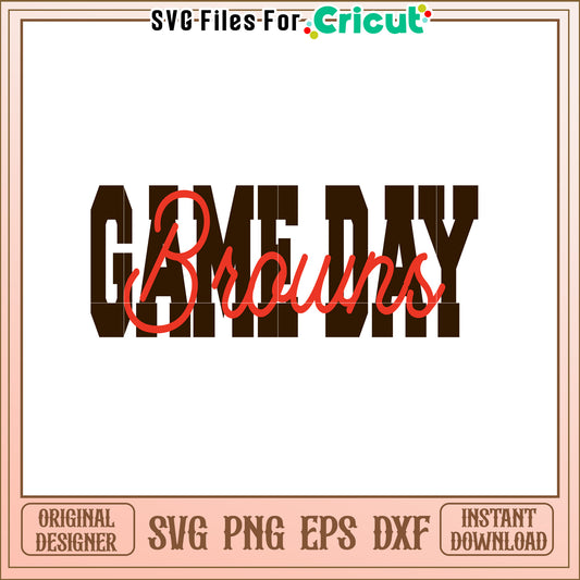 Game Day Browns SVG Design
