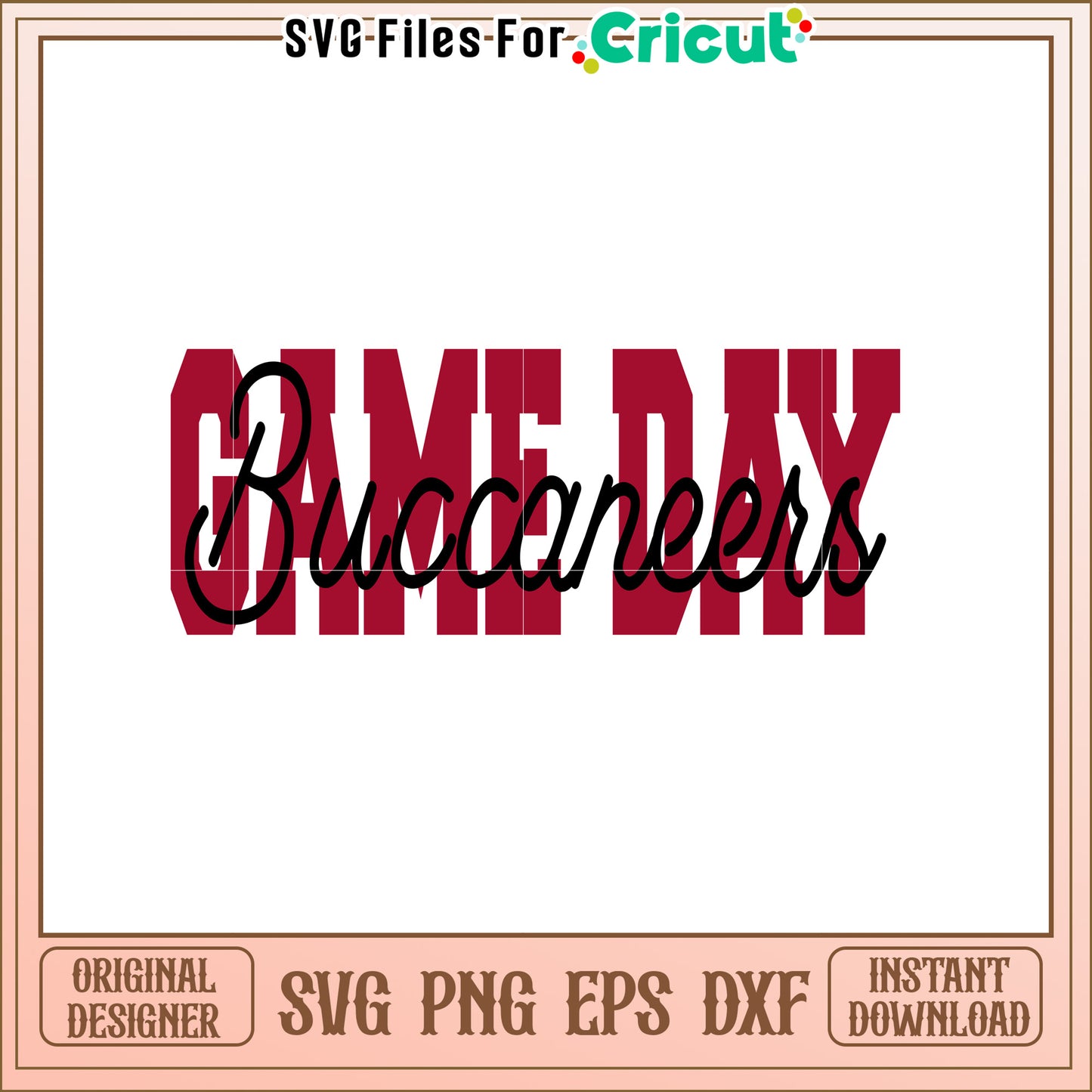Game Day Buccaneers SVG Design