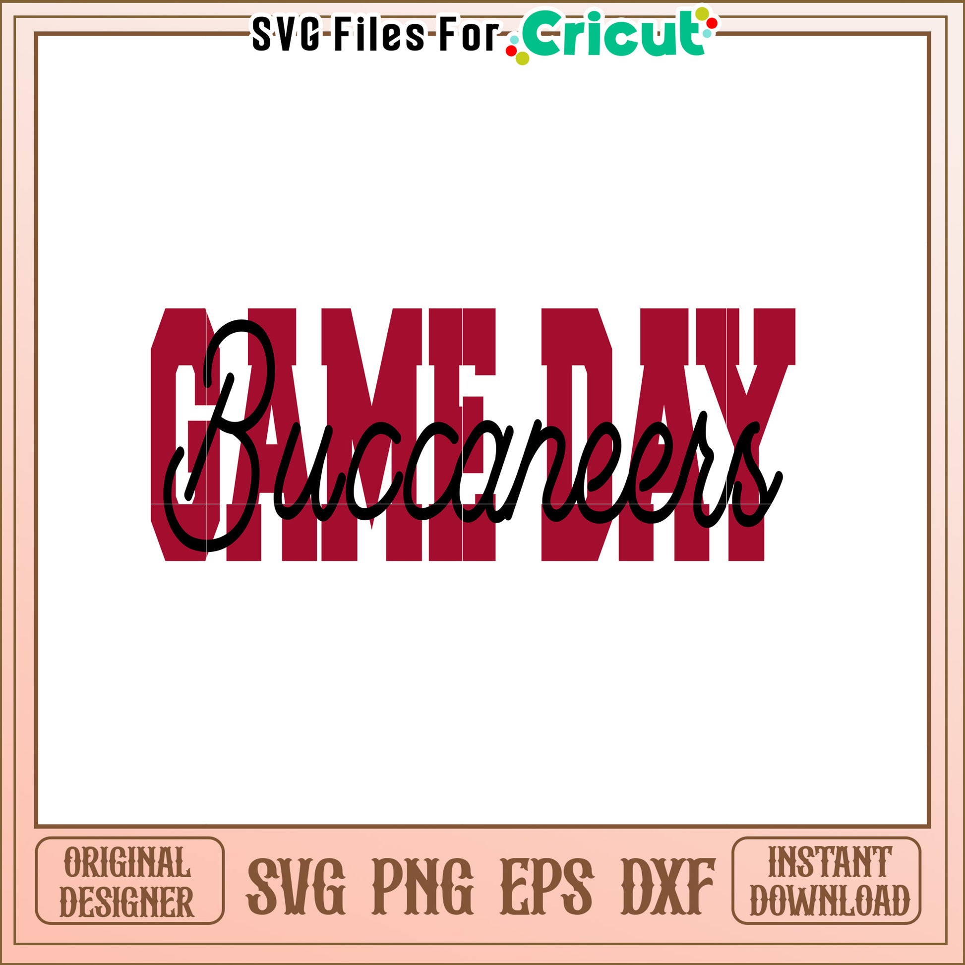 Game Day Buccaneers SVG Design