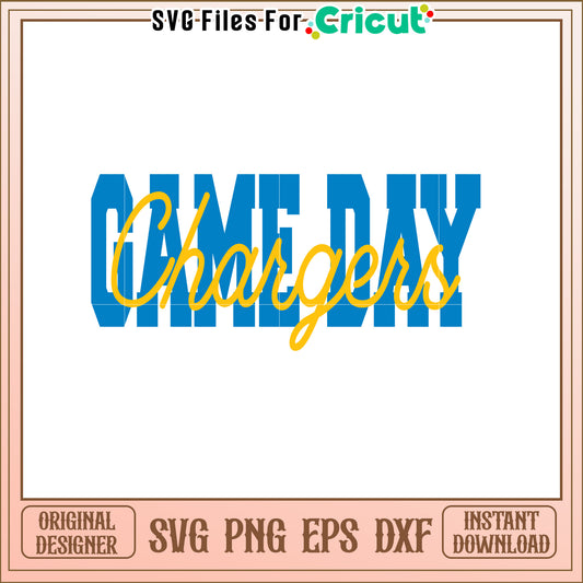 Game Day Chargers SVG Design