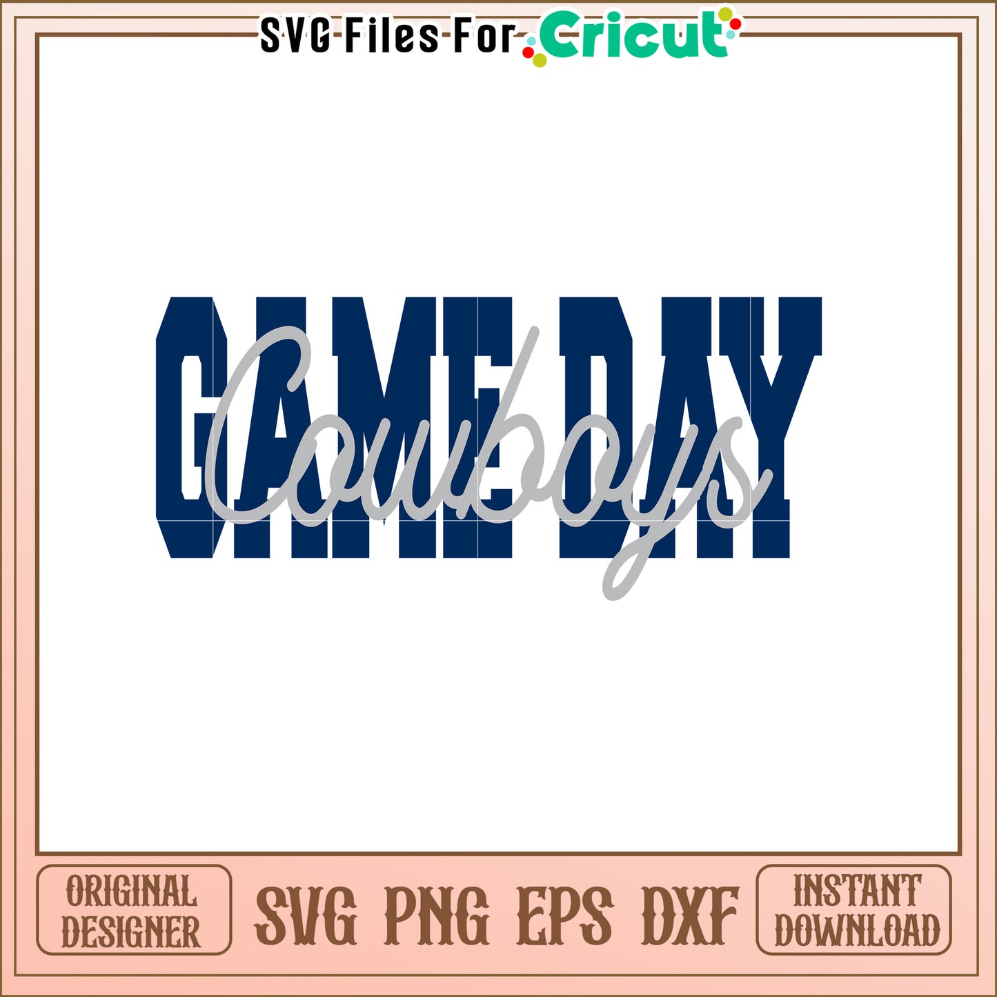 Game Day Cowboys SVG Design