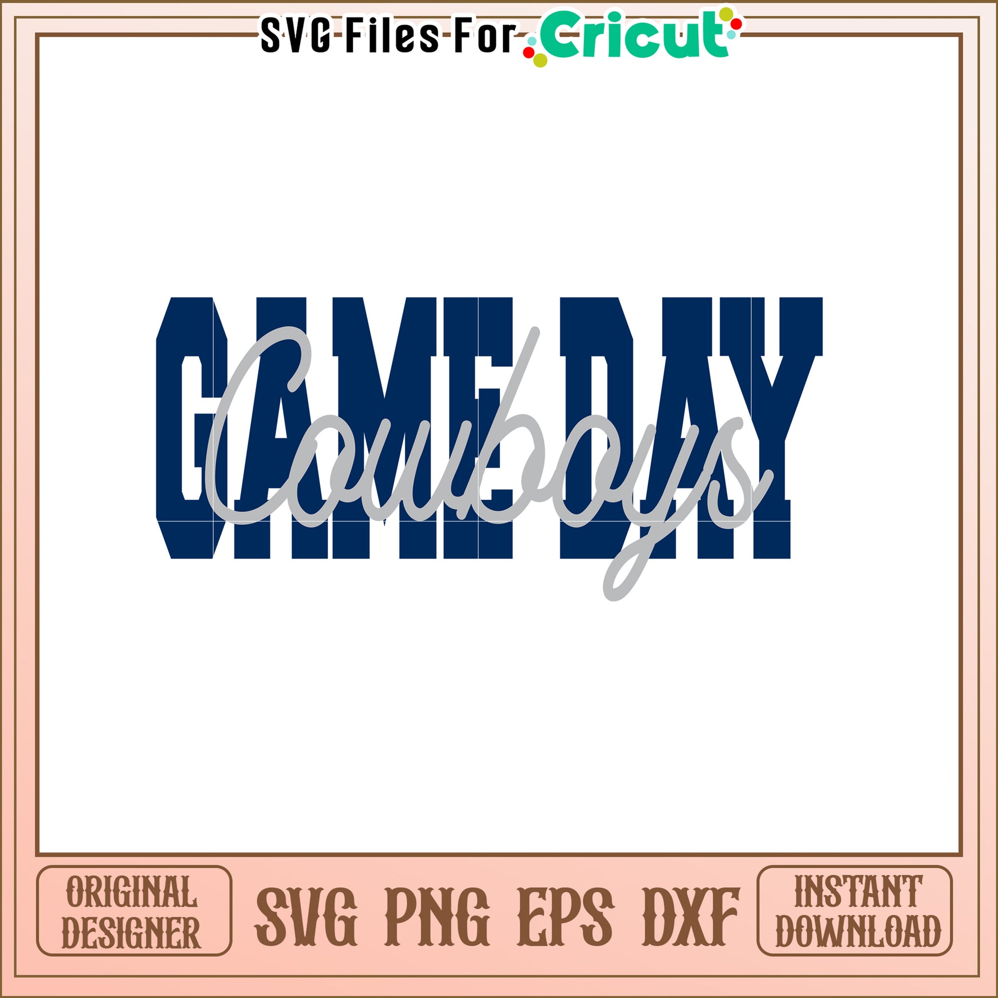 Game Day Cowboys SVG Design