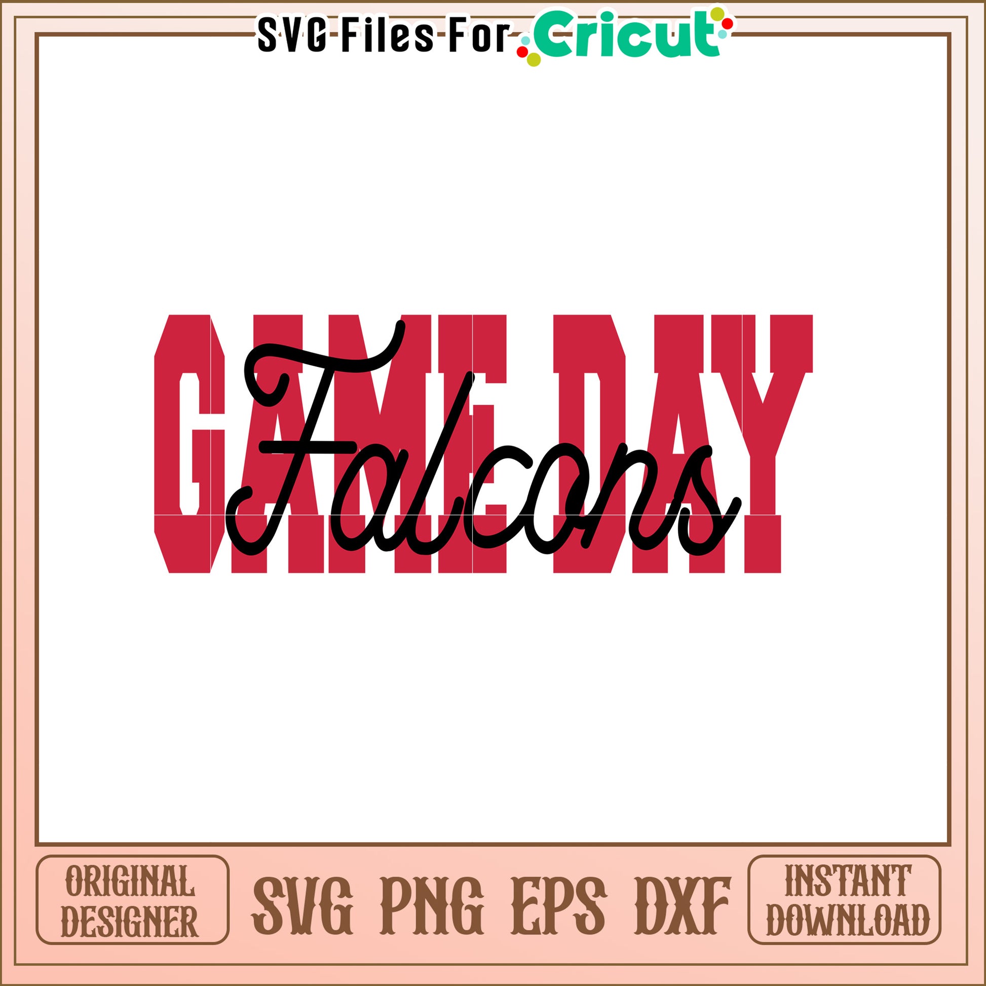 Game Day Falcons SVG Design