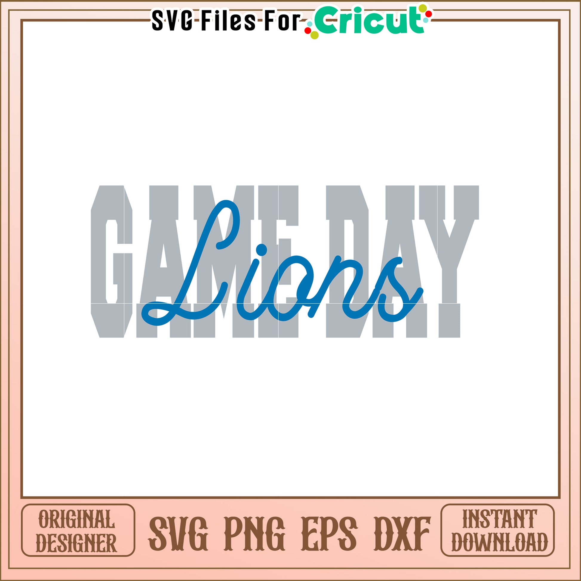 Game Day Lions SVG Design