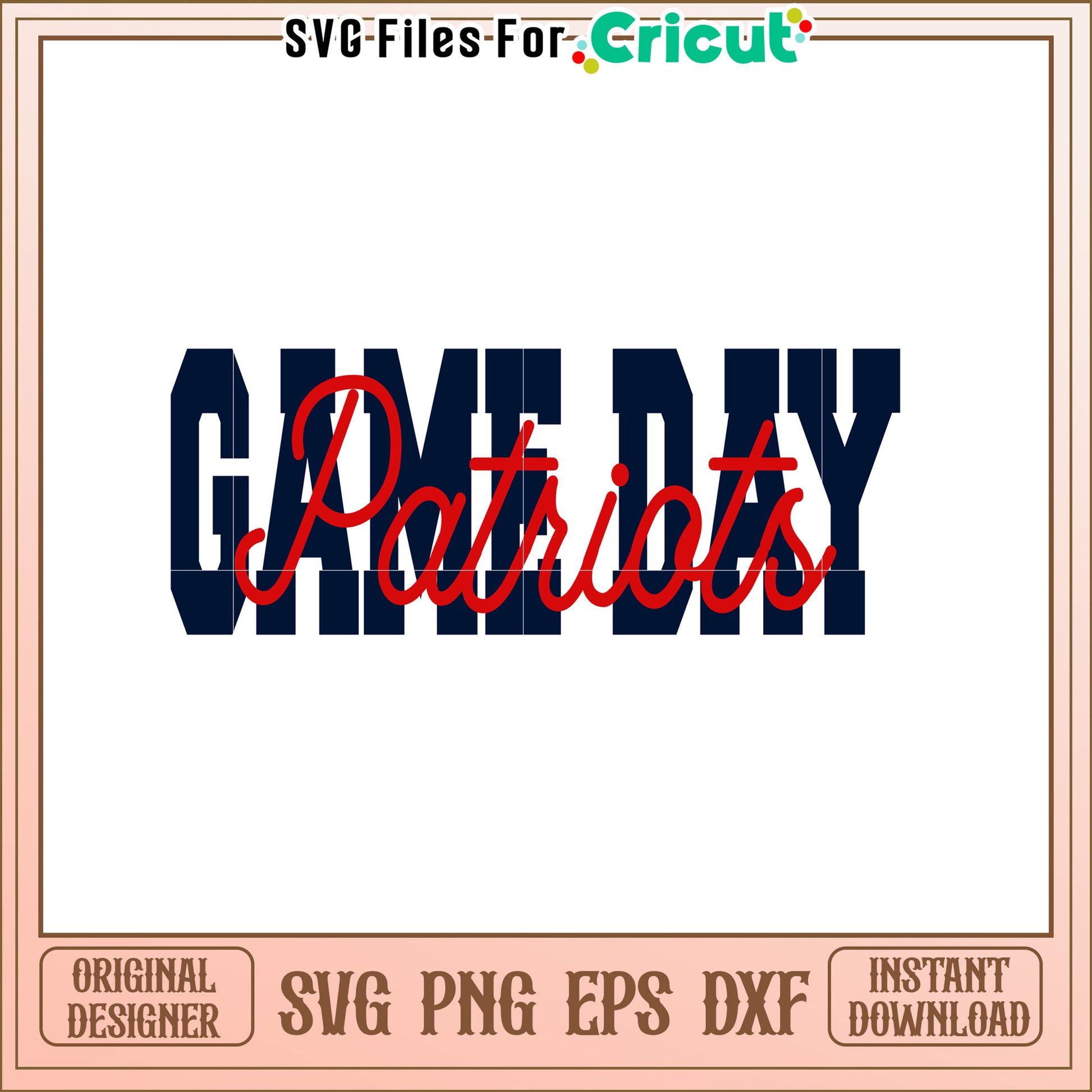 Game Day Patriots SVG Design
