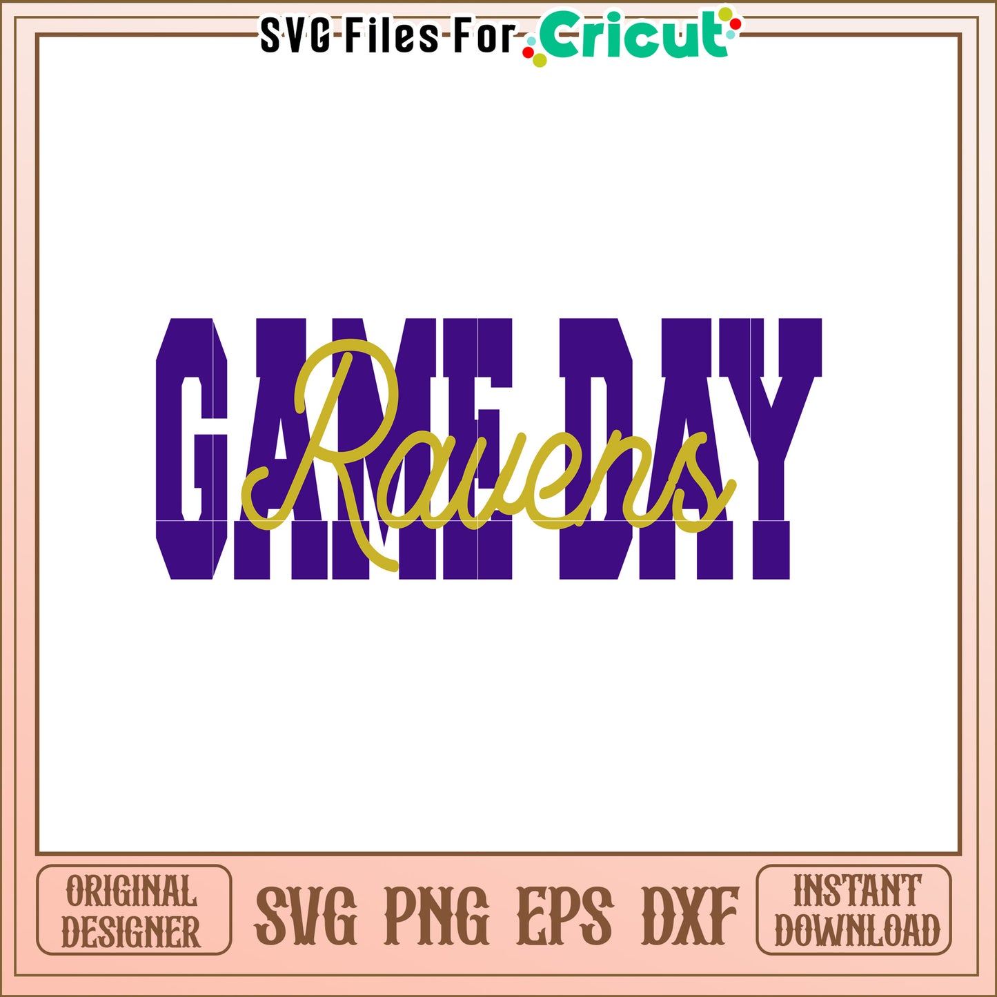 Game Day Ravens SVG Design for Sports Fans Decor