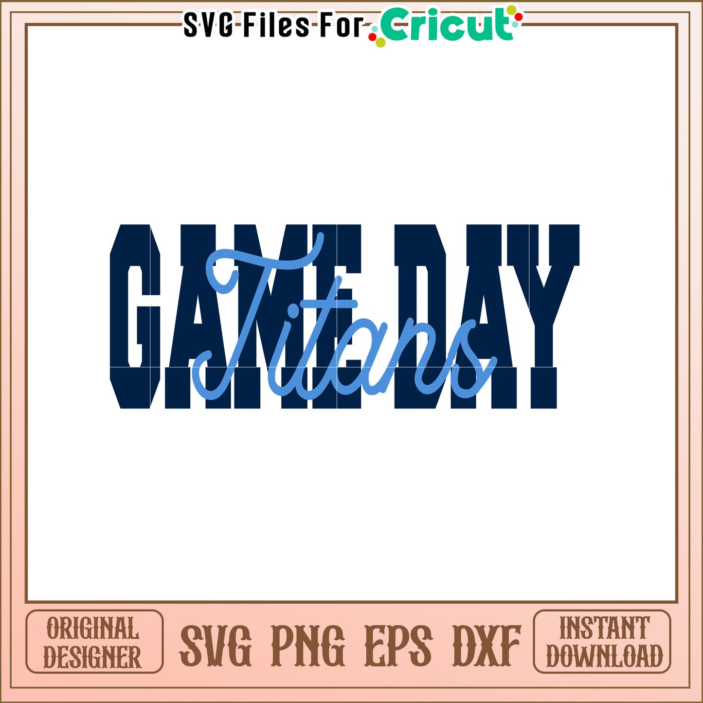 Game Day Titans SVG Design