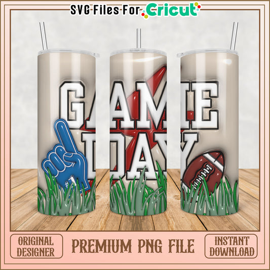 Game Day Tumbler PNG Design