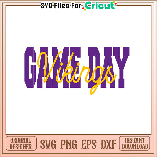 Game Day Vikings SVG Design
