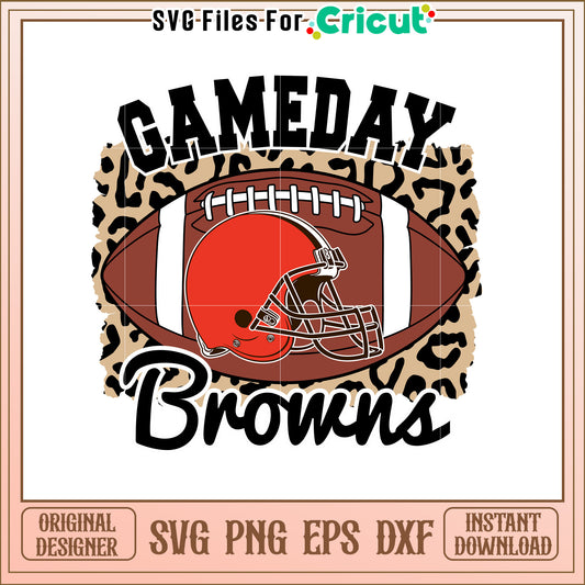 Gameday Browns Football SVG