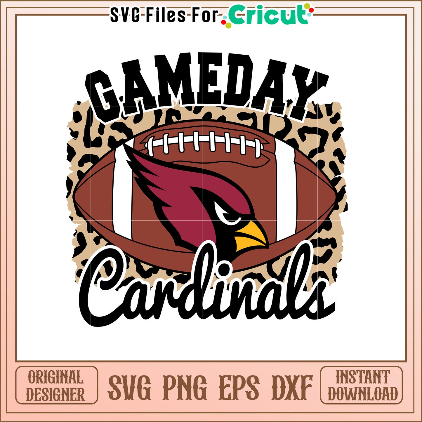 Gameday Cardinals Football SVG