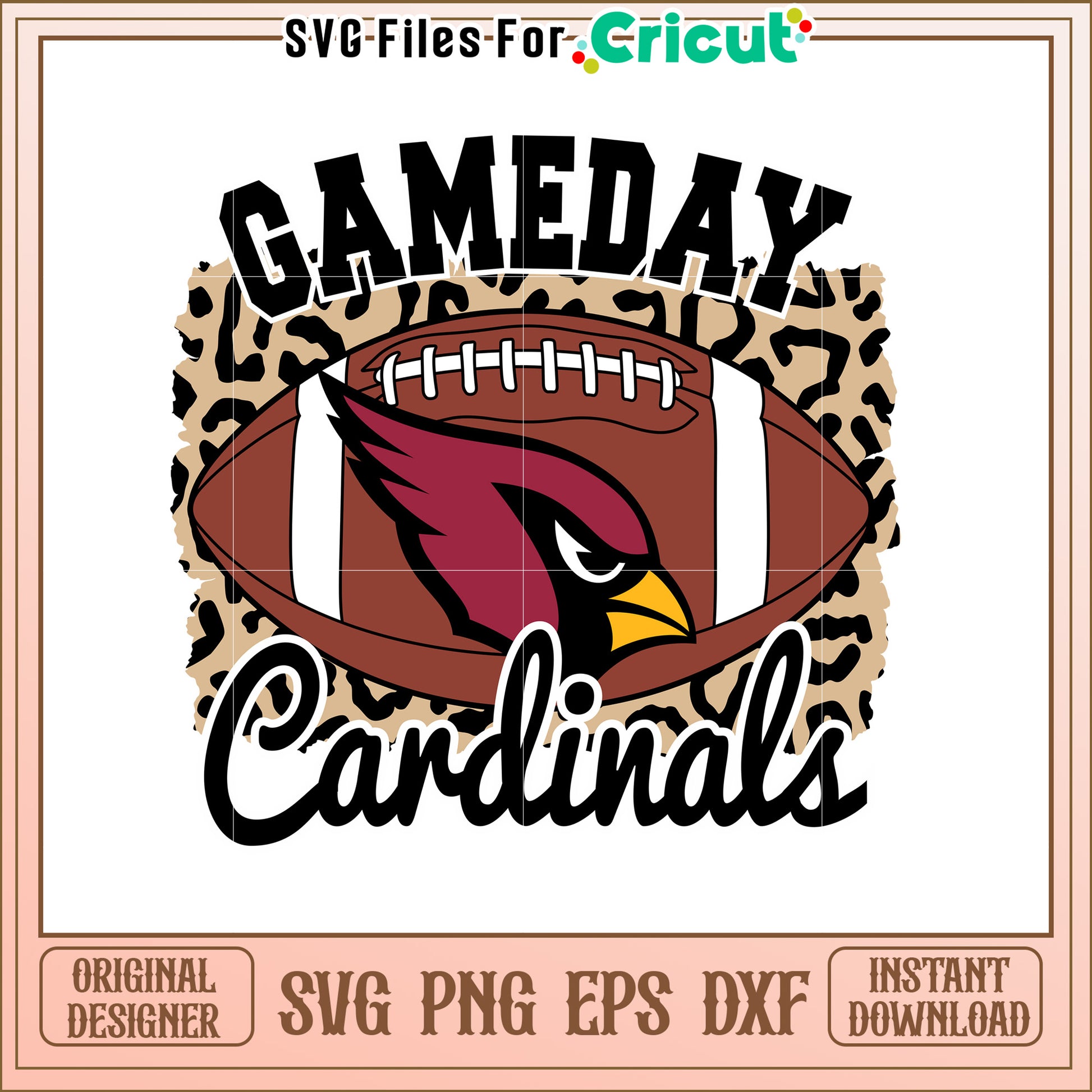 Gameday Cardinals Football SVG