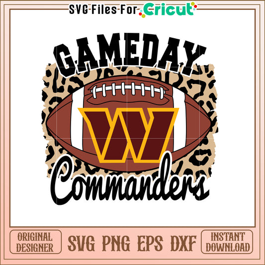 Gameday Commanders Football SVG