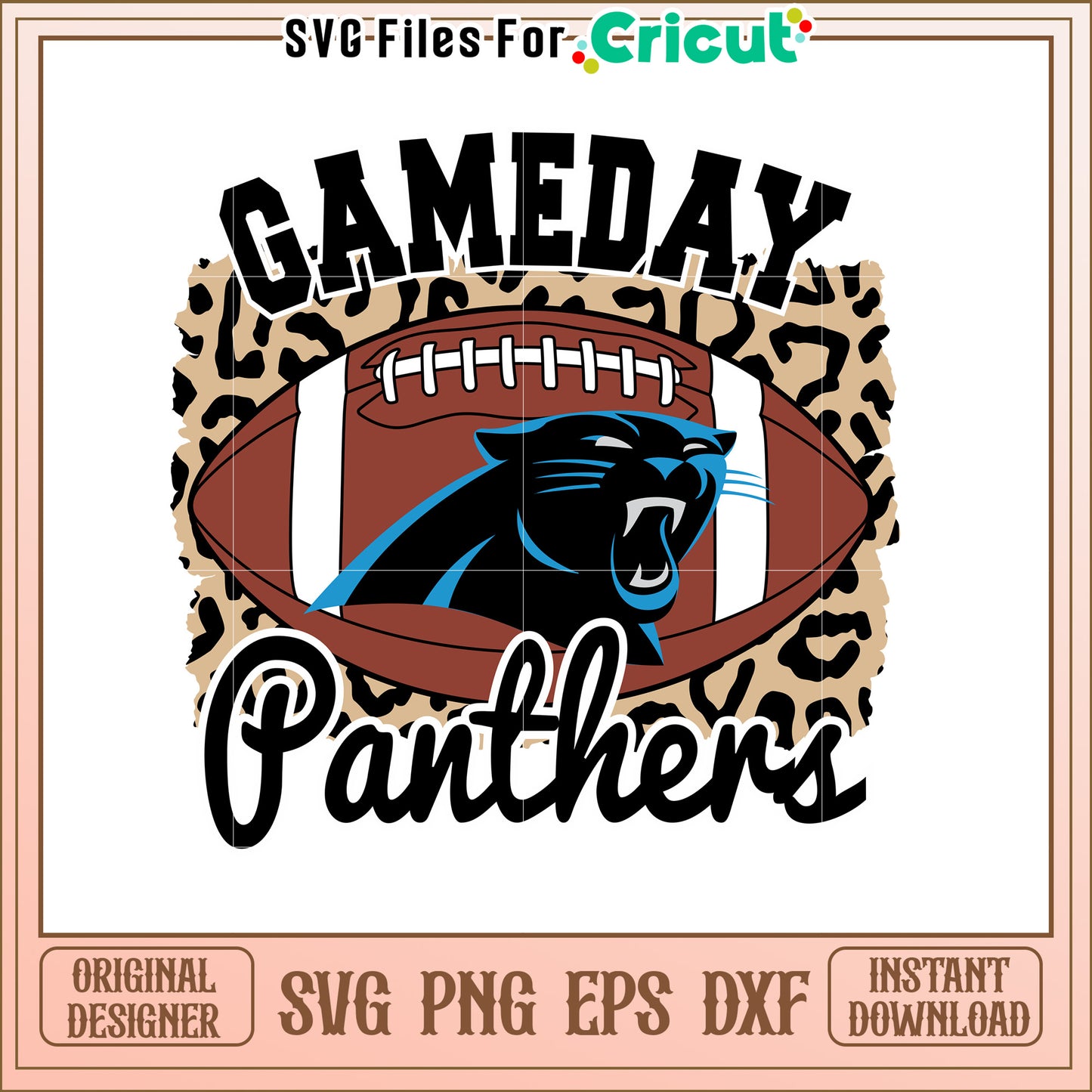 Gameday Panthers Football SVG