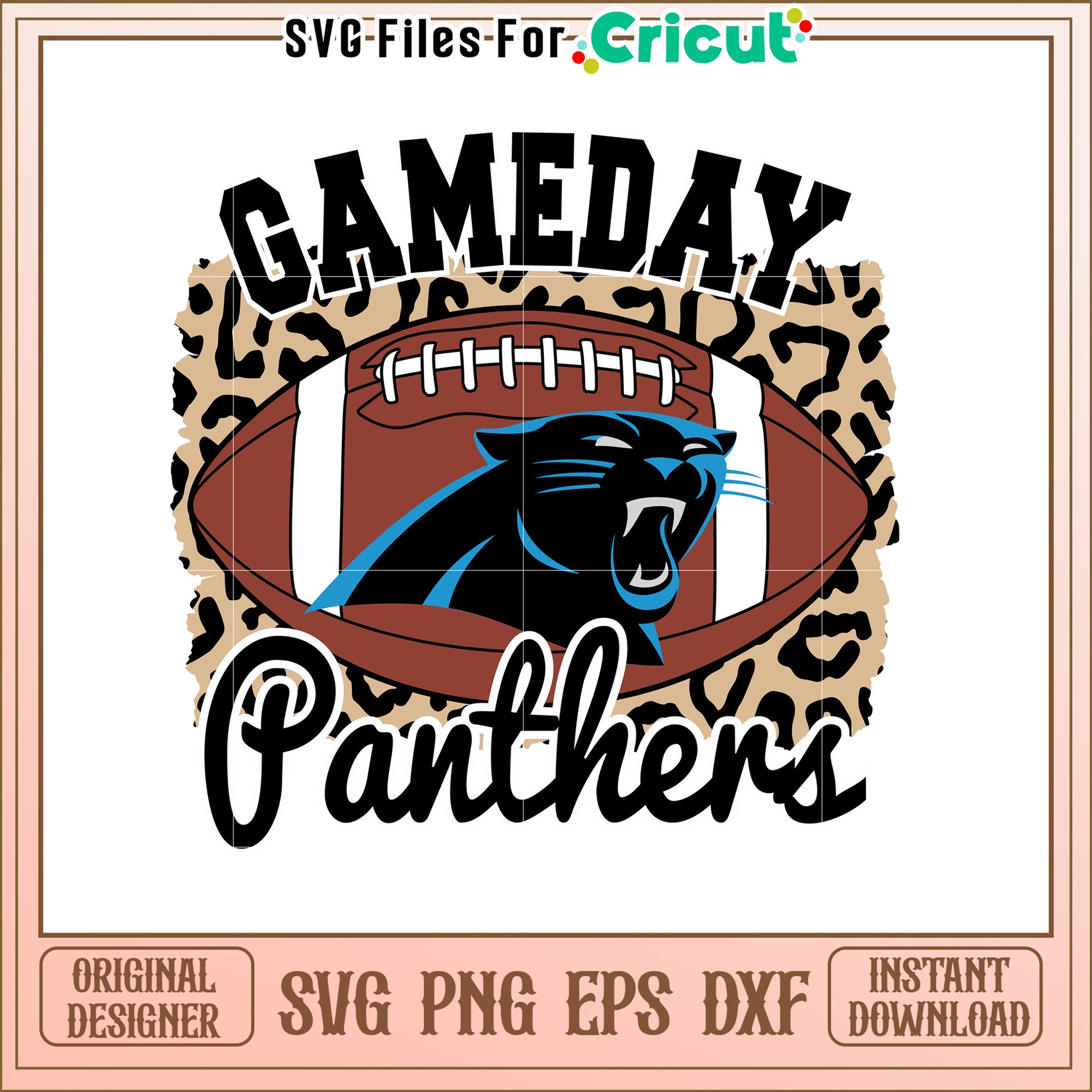 Gameday Panthers Football SVG