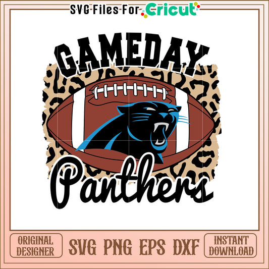 Gameday Panthers Football SVG