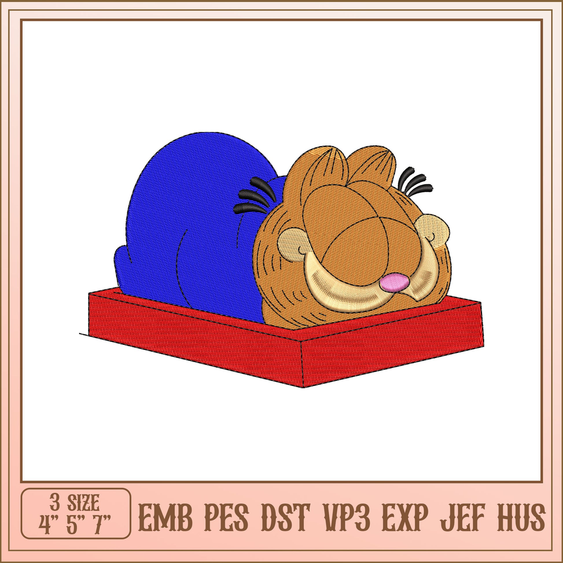 Garfield Embroidery Design - EMB, PES, DST