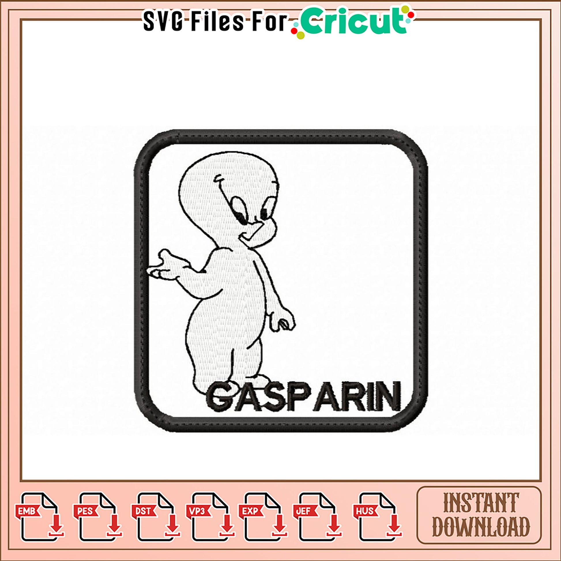 Gasparin Embroidery Design Instant Download