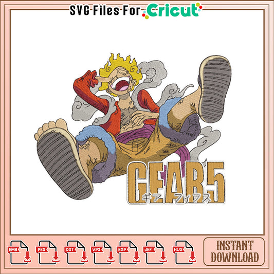 Gear 5 Embroidery Design for Creative Projects Download