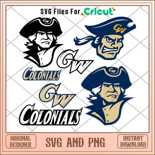 George Washington Colonials svg, Washington Colonials svg bundle, NCAA svg