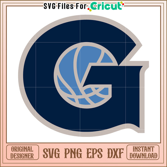 Georgetown University G Logo SVG for Cricut, perfect for sports fans projects