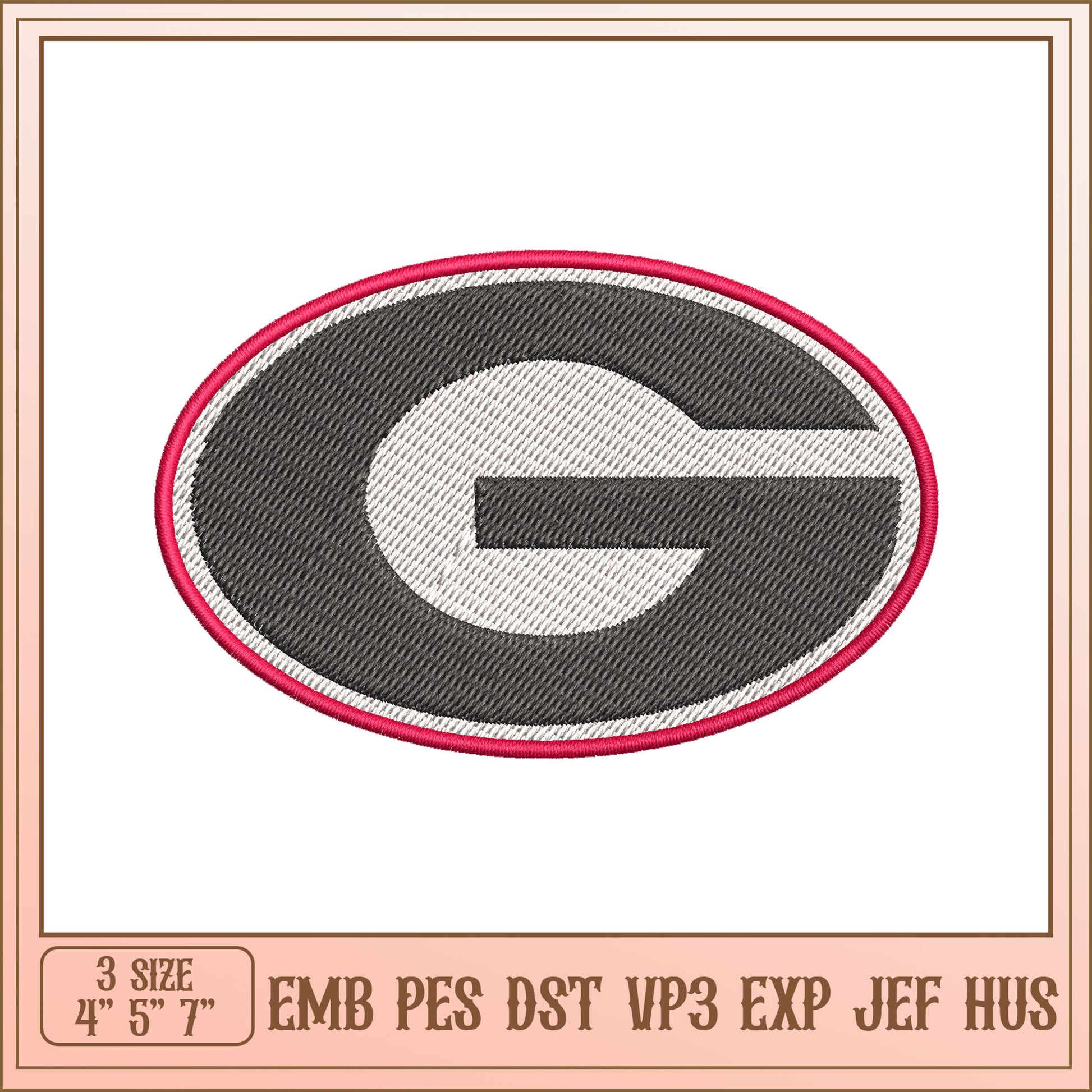 Georgia Bulldogs Embroidery Design