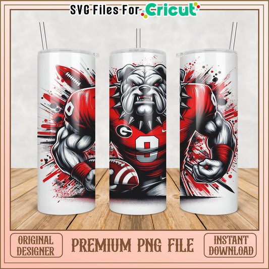 Georgia Bulldogs Football Tumbler PNG